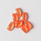 Стразы силиконовые прямоугольник, цвет оранжевый (10 шт)