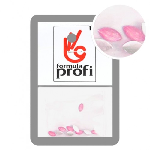 Стразы силиконовые лепесток, цвет розовый (10 шт)