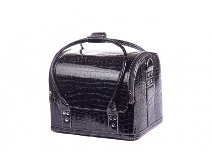 Сумка - чемодан для мастера кожзам/крокодил, цвет чёрный 30х25х25 см