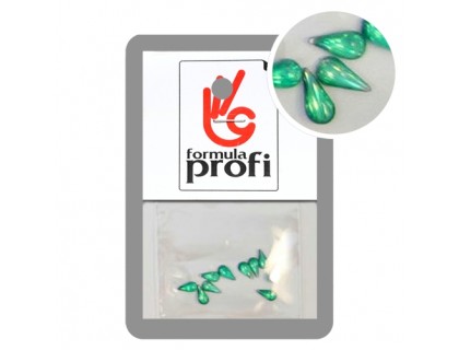 Стразы силиконовые капля, цвет зелёный (10 шт)